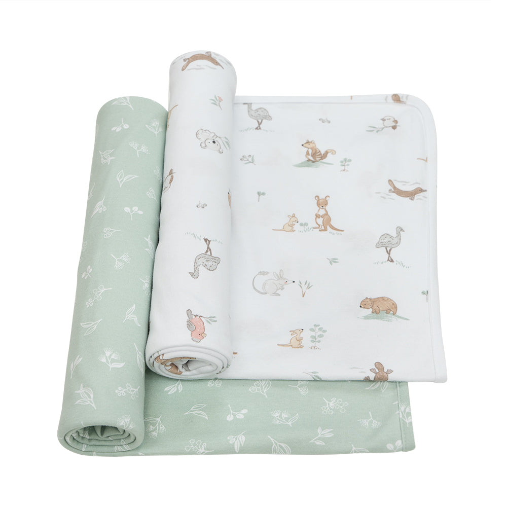 Pack Organic Swaddle Wraps Australiana
