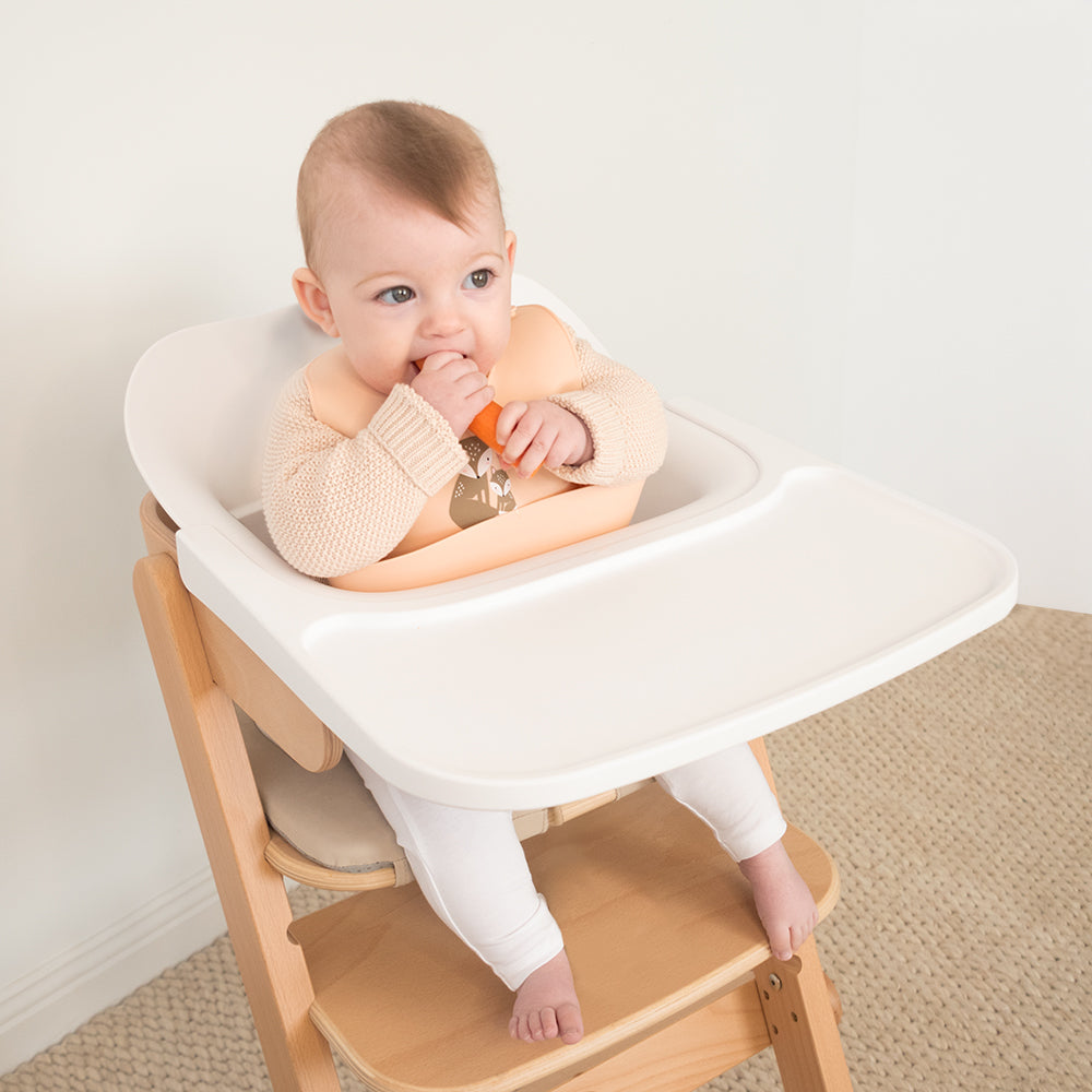 Silicone Bib - Fox/Blush