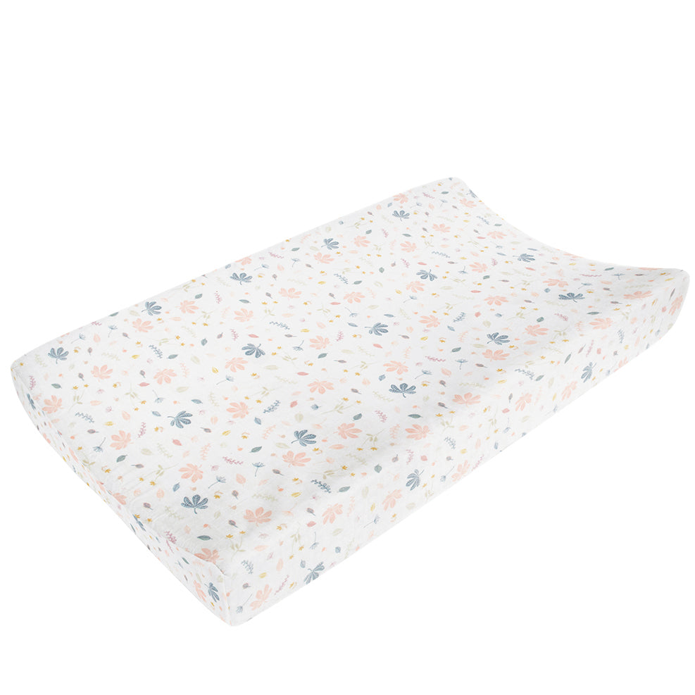 Organic Muslin Change Pad Cover - Botanica