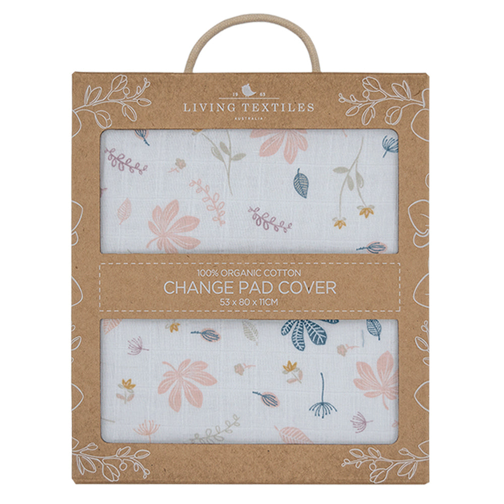 Organic Muslin Change Pad Cover - Botanica