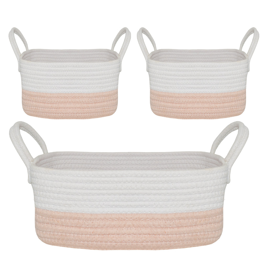 3pc Storage Set - Blush/White