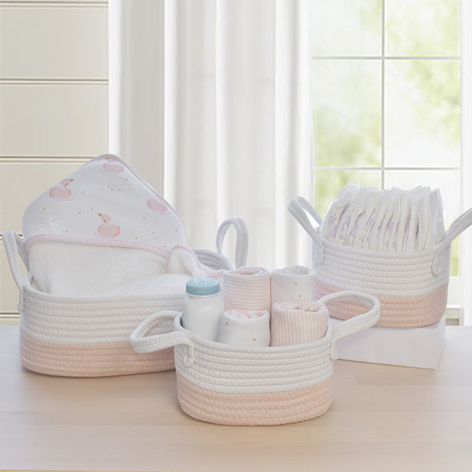 3pc Storage Set - Blush/White