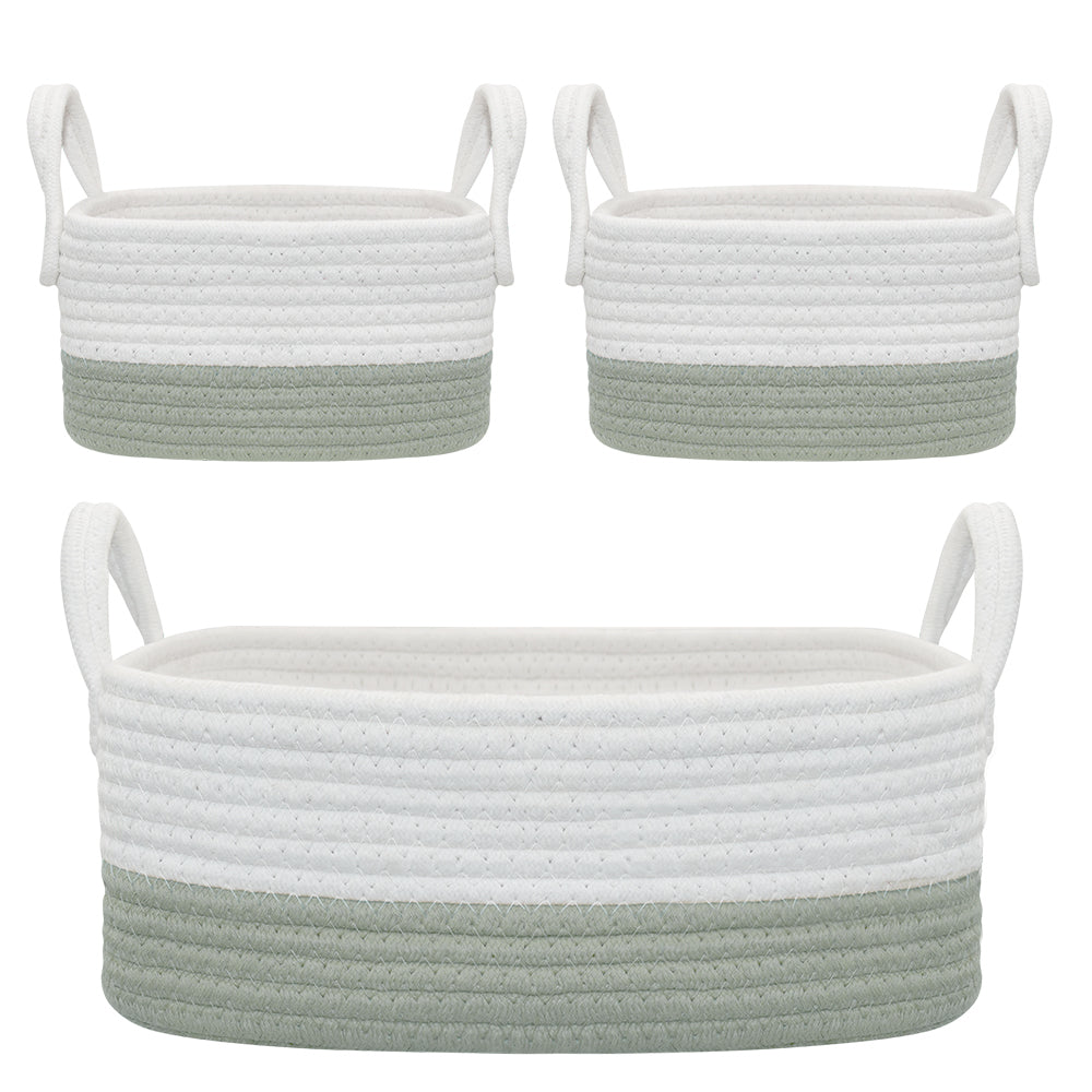 3pc Storage Set - Sage/White