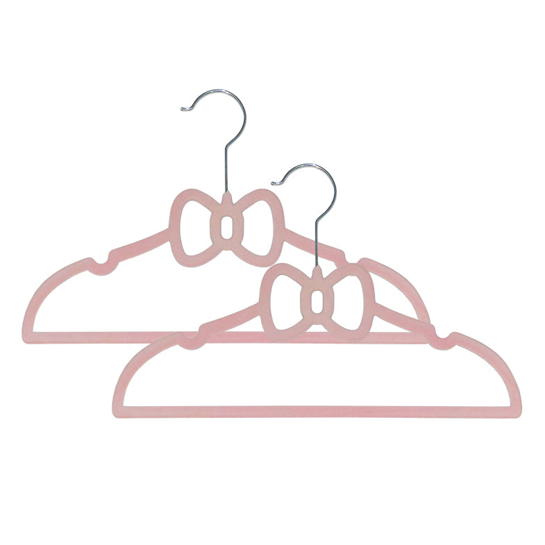 6pk Baby Coat Hanger- Pink Bow