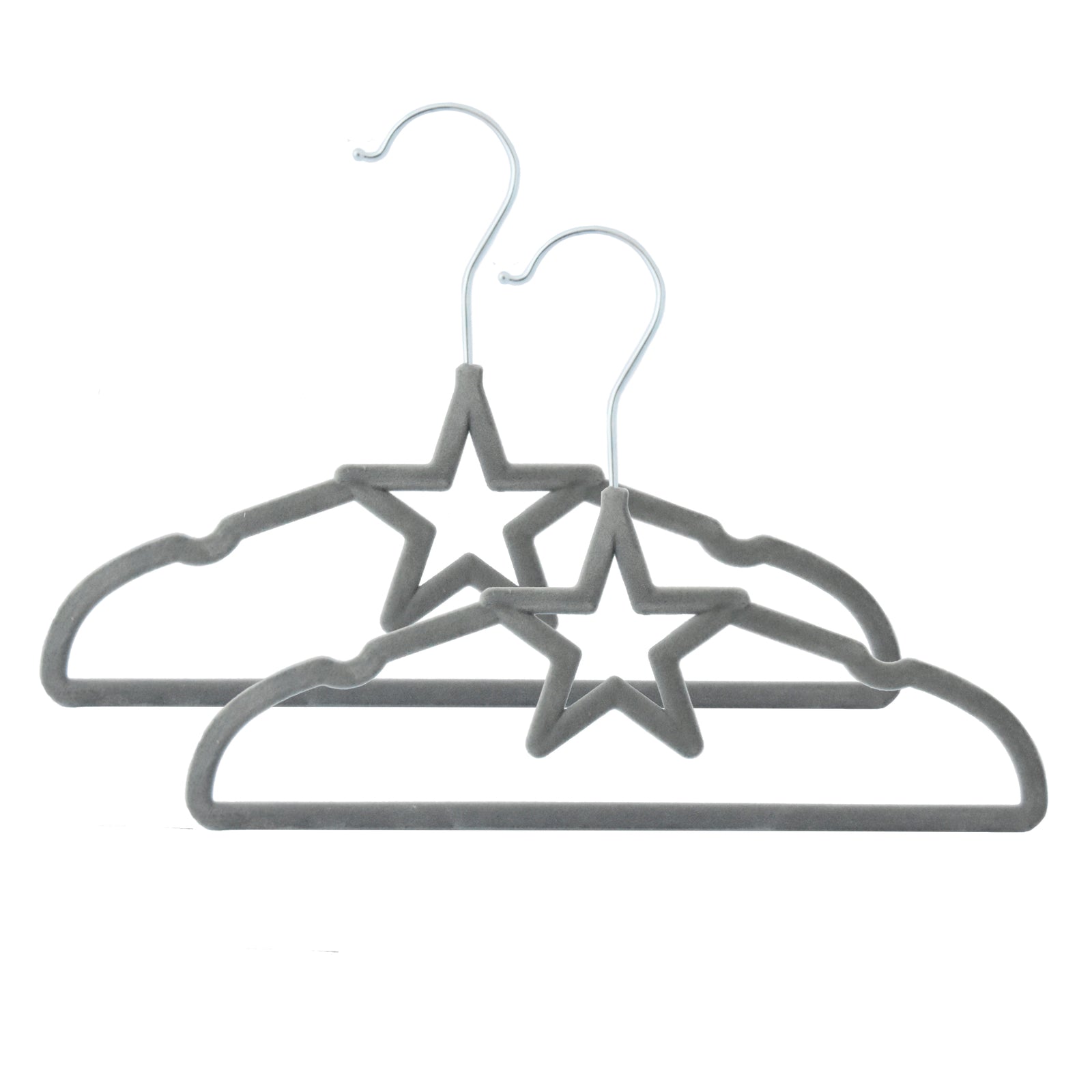 6pk Baby Coat Hanger- Grey Star