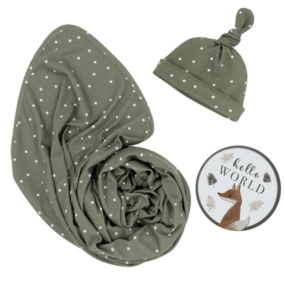 Hello World Gift Set - Olive Spots