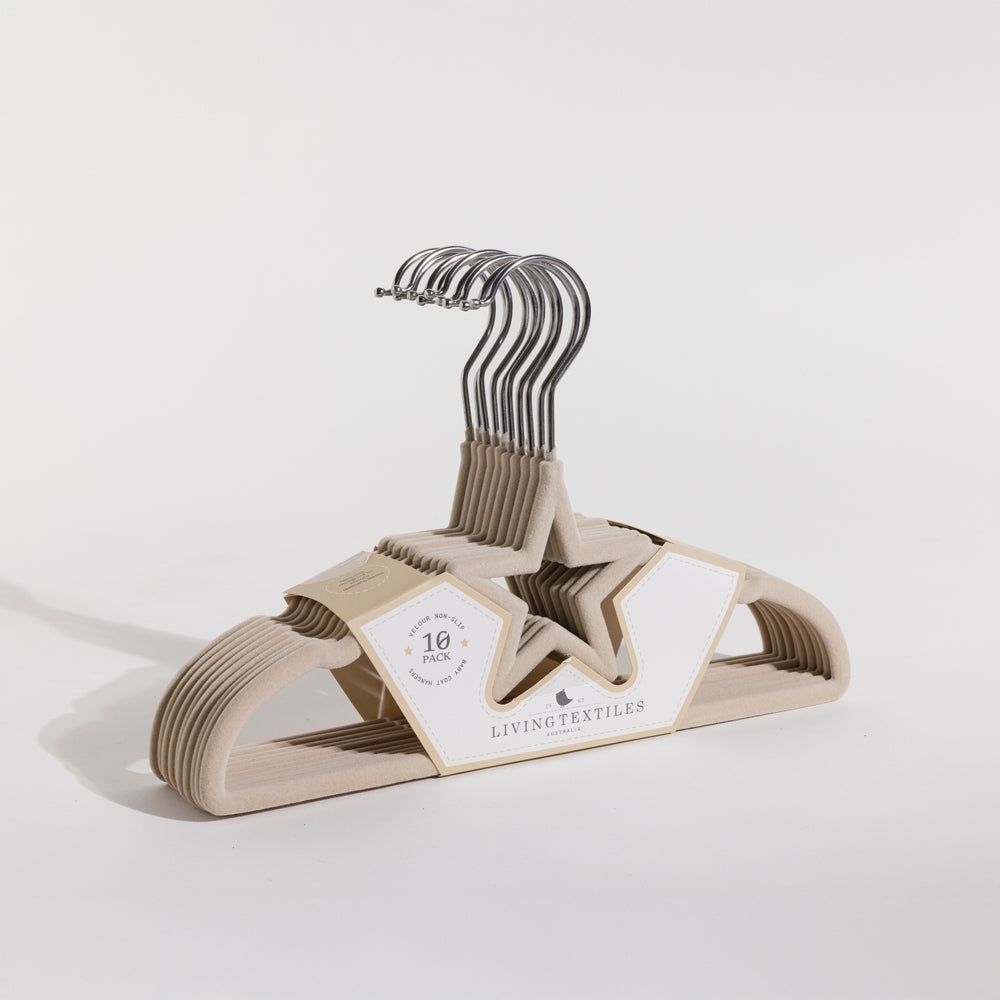 10pk Baby Coat Hangers - Stars/Beige