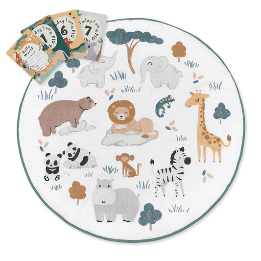 Playmat with Milestone Cards - Day at the Zoo