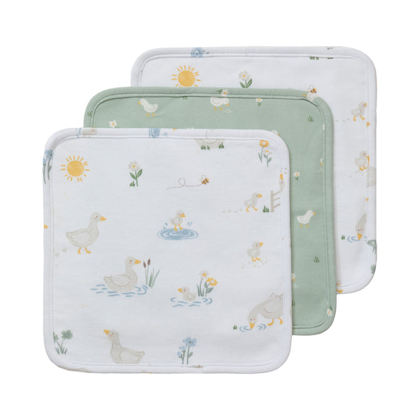 3 Pack Organic Wash Cloths - Goosey Goosey