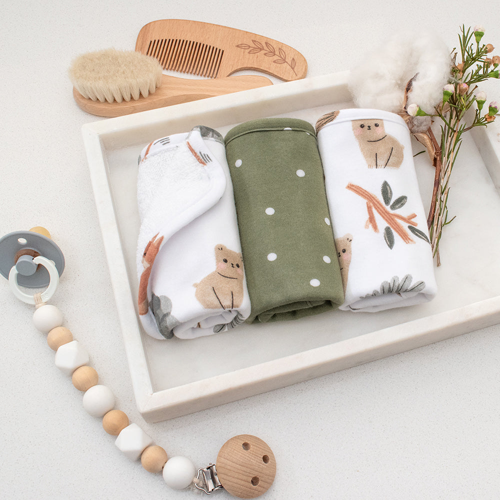 3 Pack Washcloths - Forest Retreat