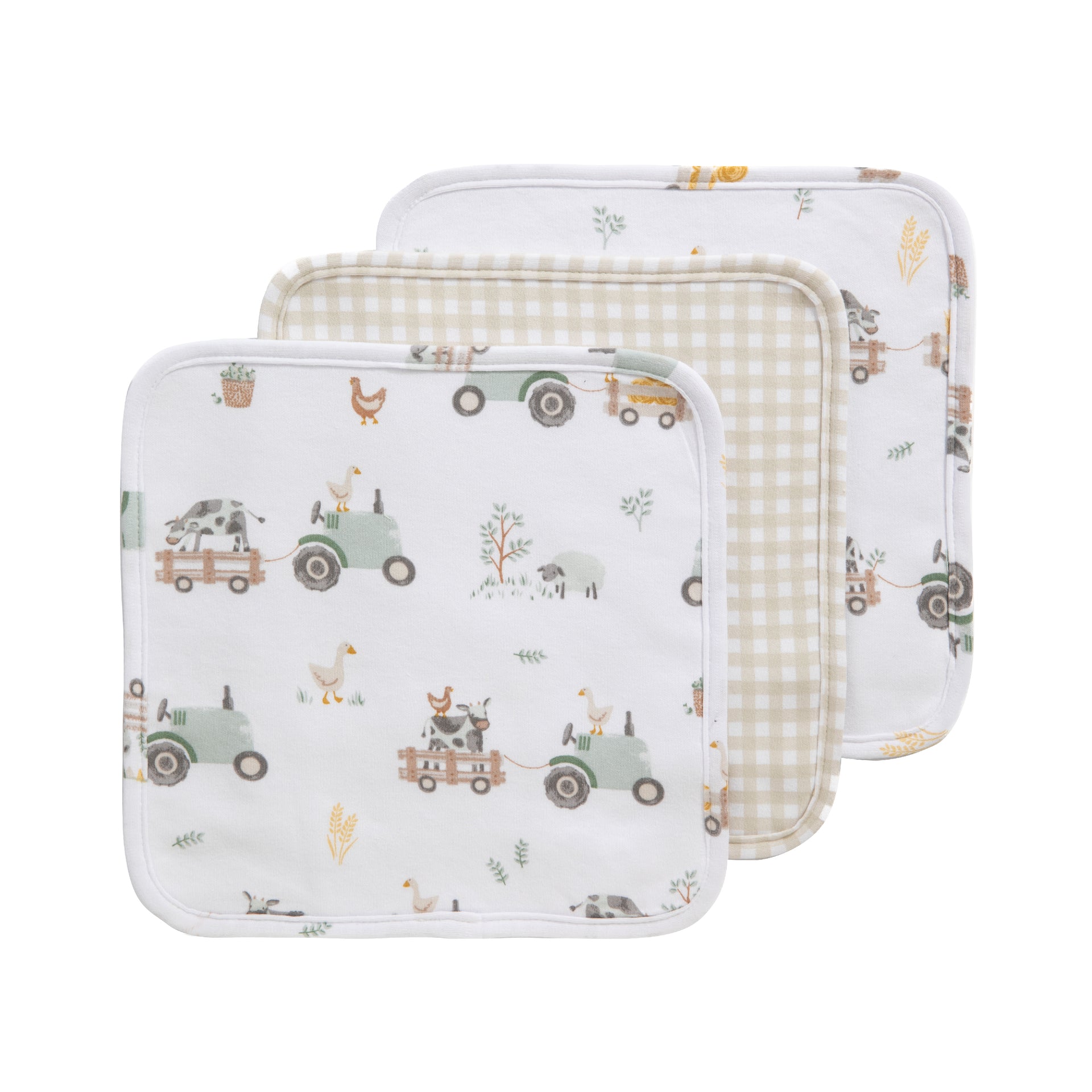 3 Pack Wash cloths  - Tractor Ride