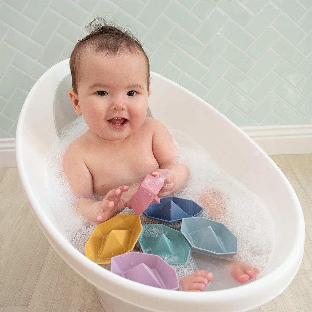 Silicone Origami Bath Boats 6 Pack