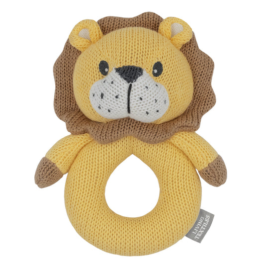 Leo the Lion Knitted Rattle