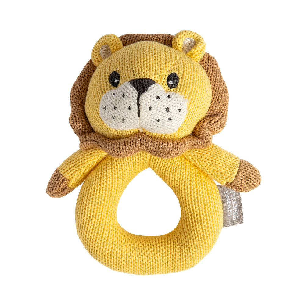 Leo the Lion Knitted Rattle