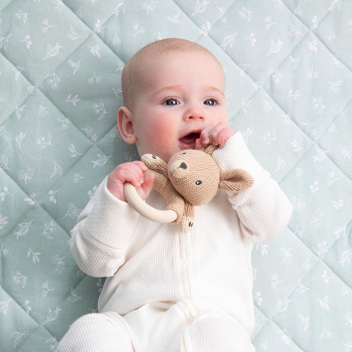 Kangaroo Rng Kangaroo Ring Rattle | Australiana | Living Textiles