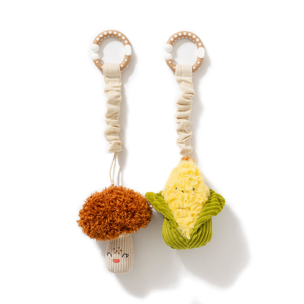 2 Pack Mini Market Brunch Stroller Toys - Mushroom & Corn