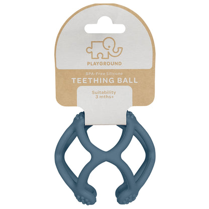 Silicone Teething Ball - Steel Blue