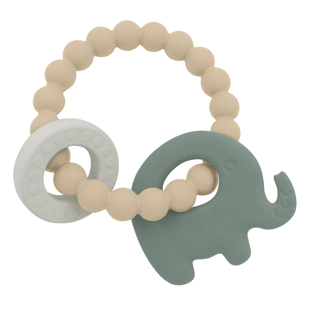 Silicone Elephant Teether - Sage