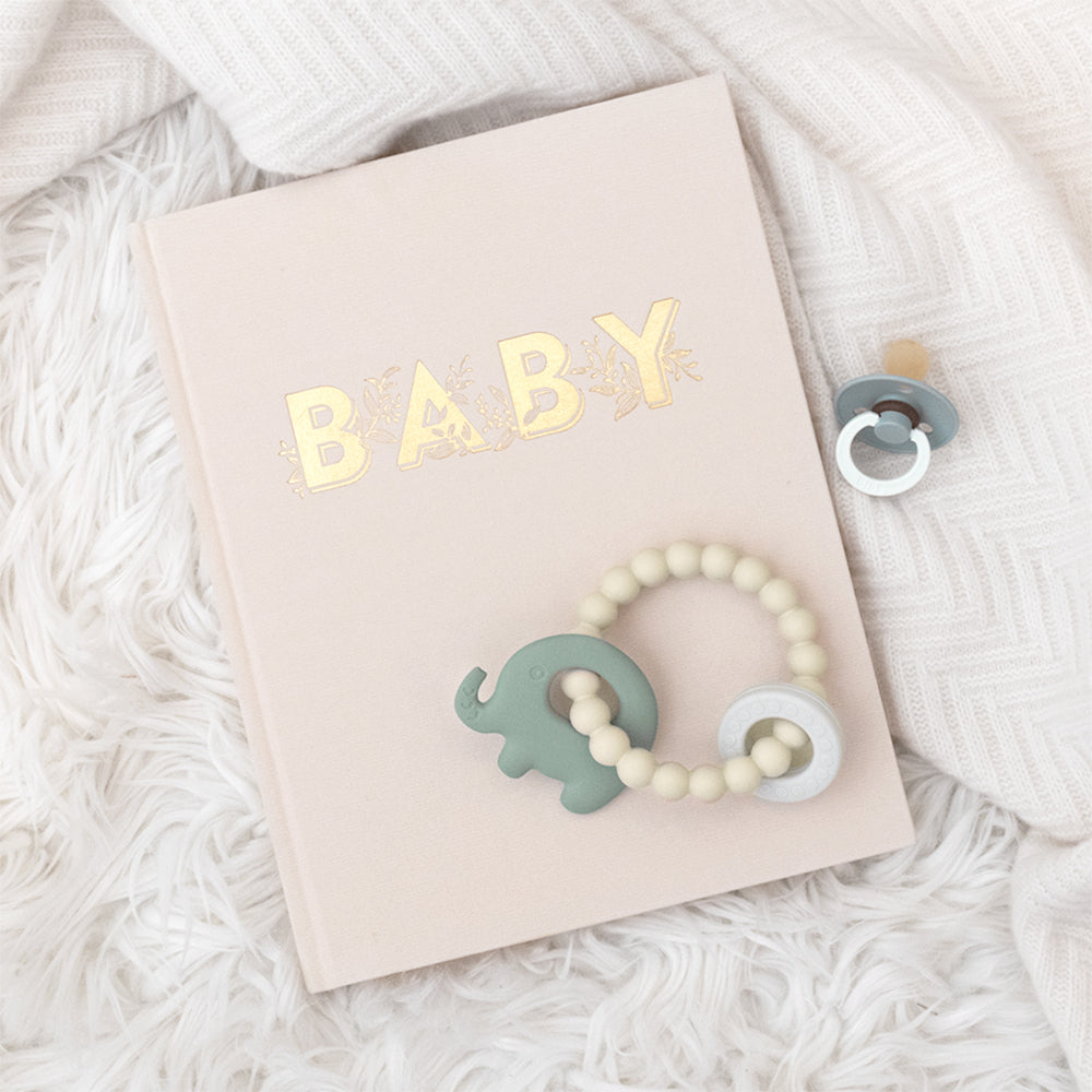 Silicone Elephant Teether - Sage