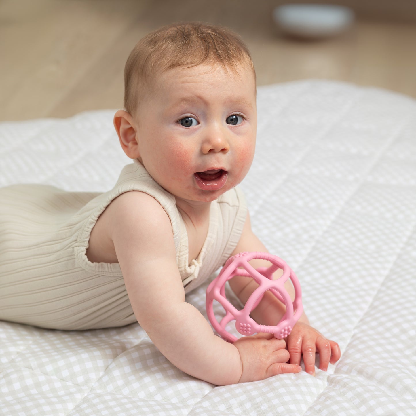 Silicone Teething Ball - Light Pink