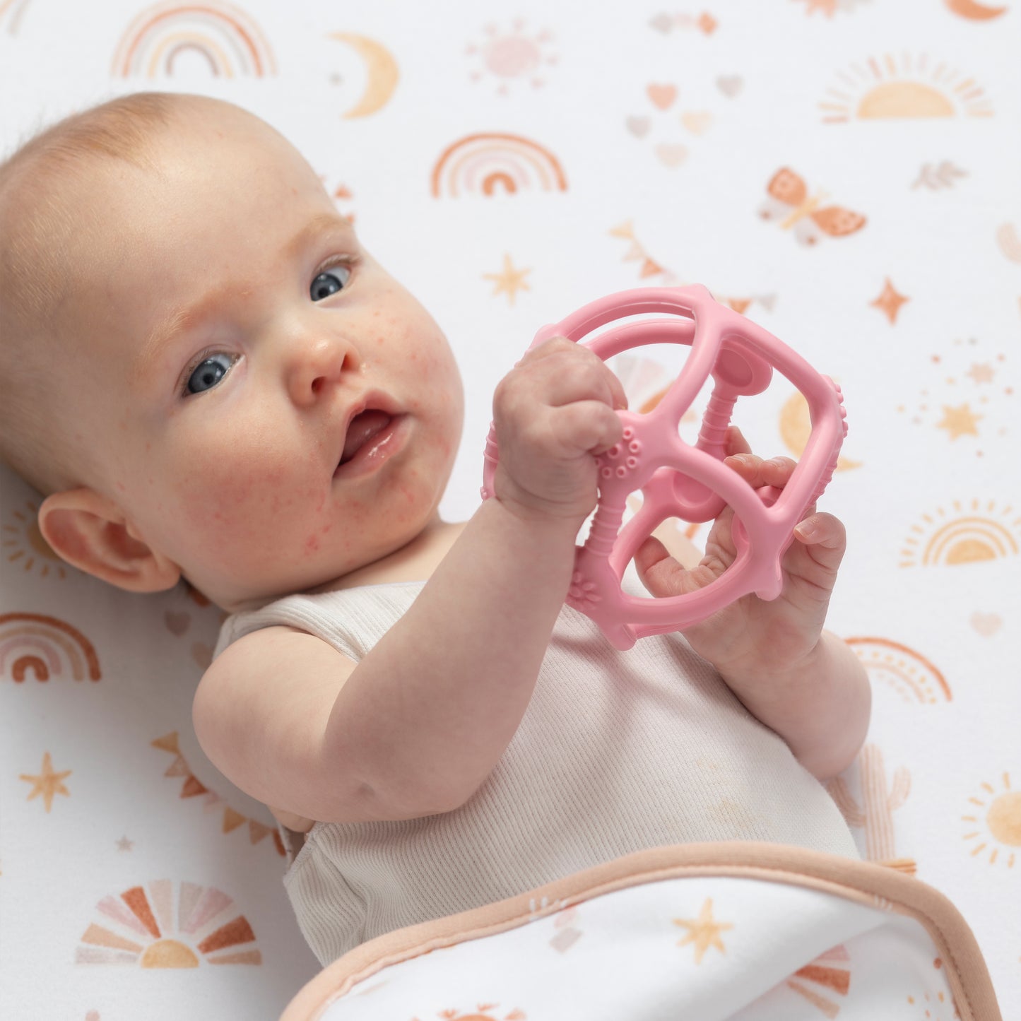 Silicone Teething Ball - Light Pink