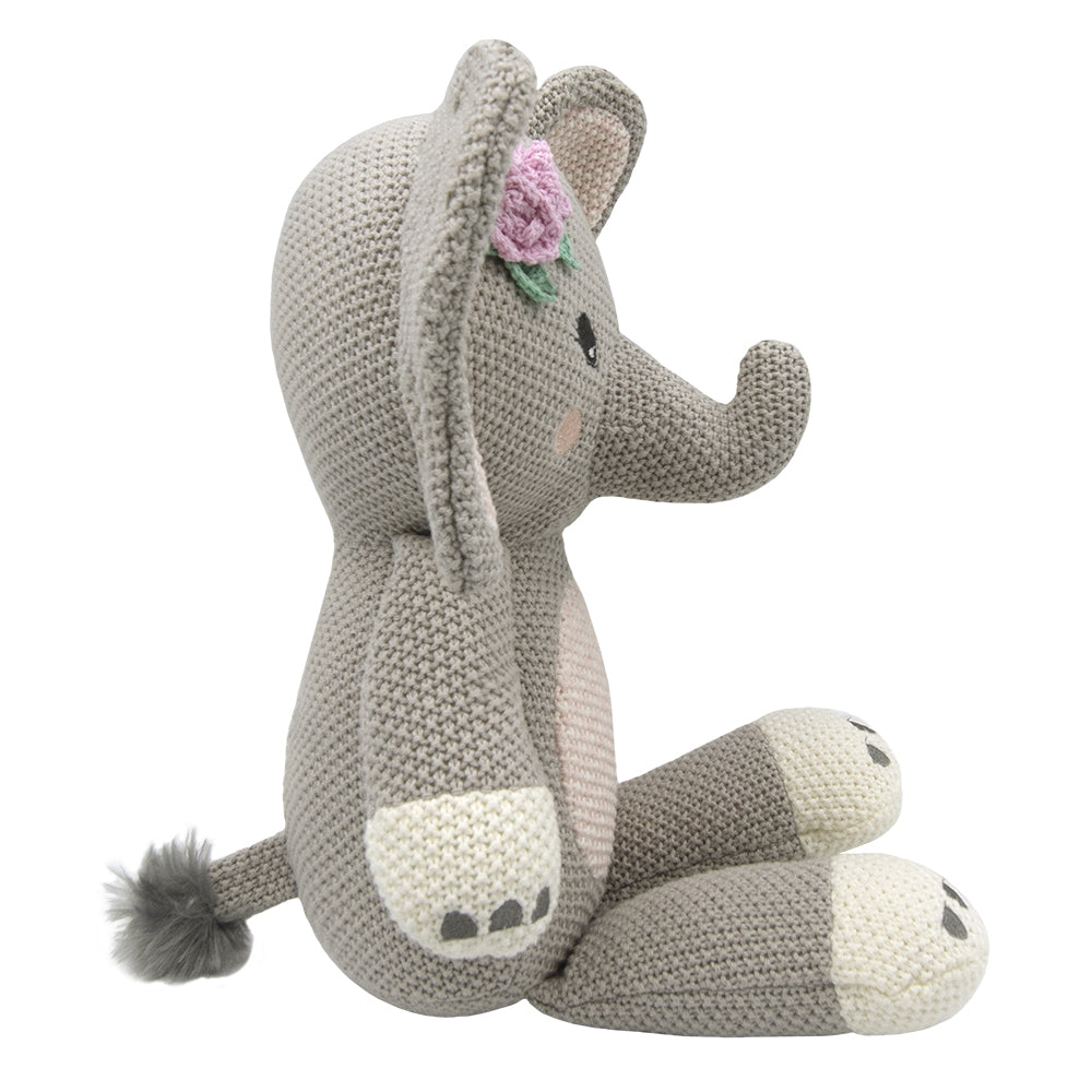 Ella the Elephant Knitted Toy
