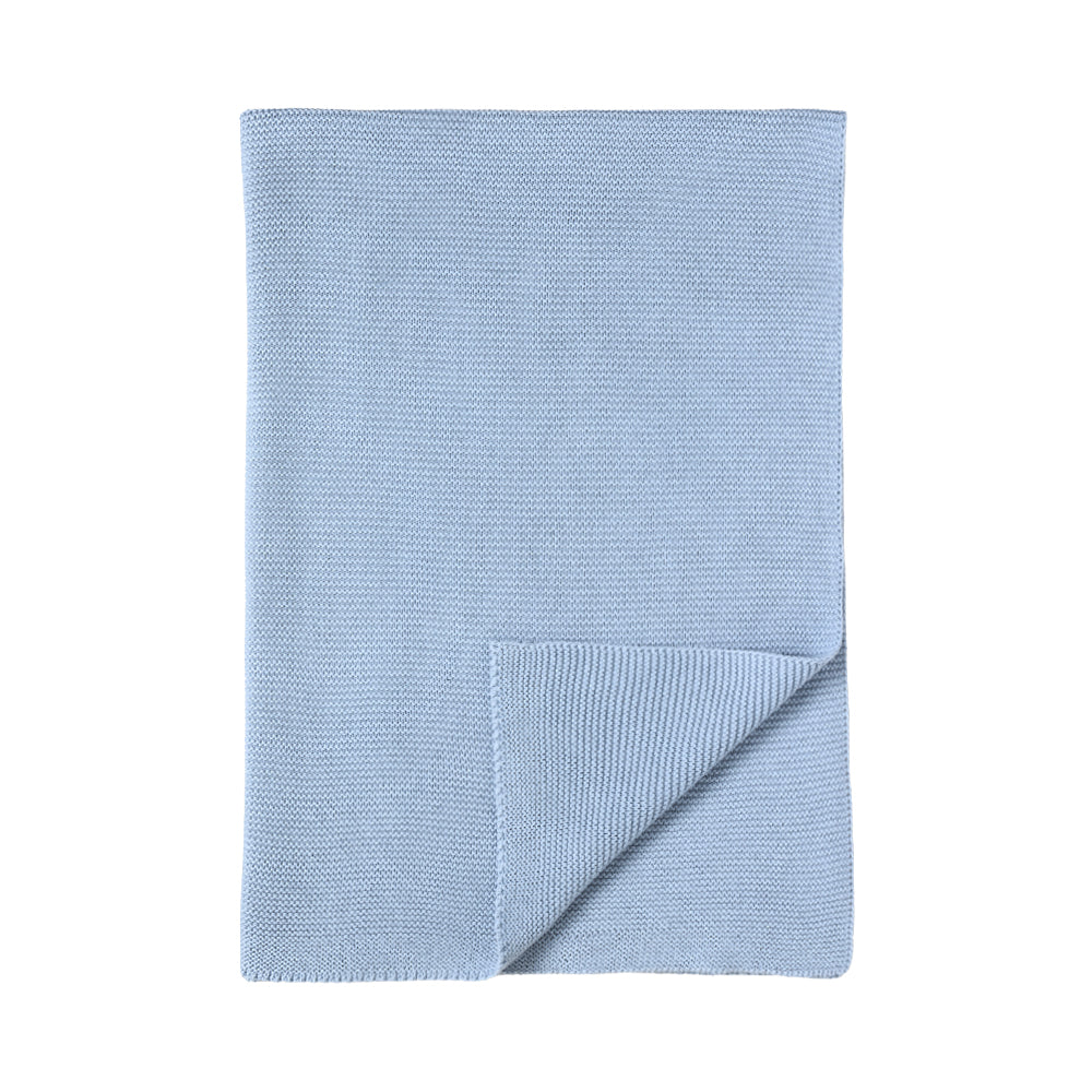 Pram Knitted Blanket - Celestial Blue