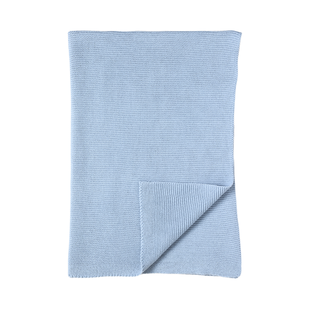 Pram Knitted Blanket - Celestial Blue