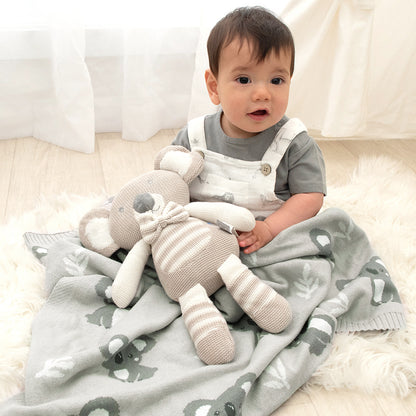 Australiana Baby Blanket - Koala/Grey