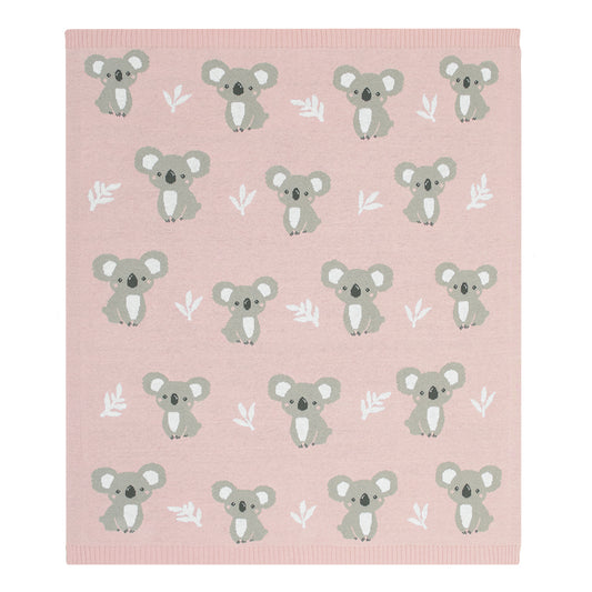 Australiana Baby Blanket - Koala/Blush