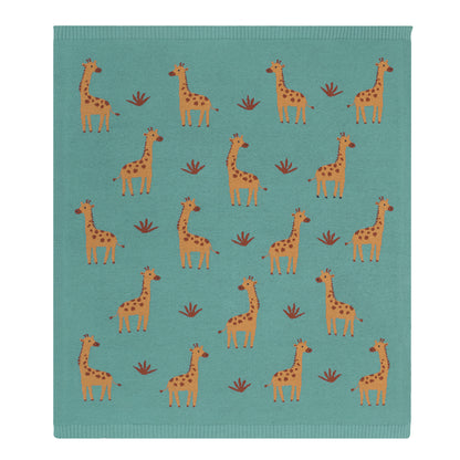 100% Cotton Whimsical Giraffe Baby Blanket