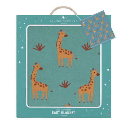 100% Cotton Whimsical Giraffe Baby Blanket