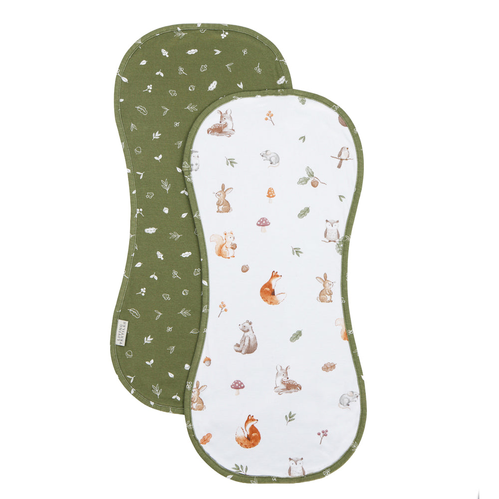 2 Pack Organic Burp Cloths - Fox & Friends