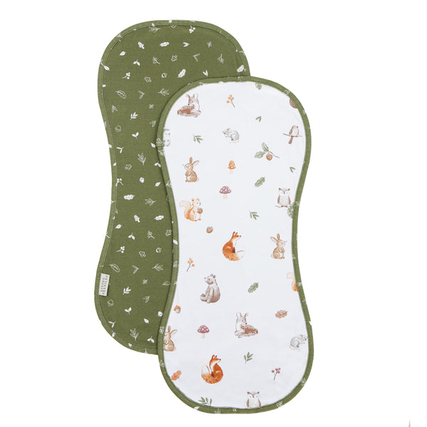 2 Pack Organic Burp Cloths - Fox & Friends