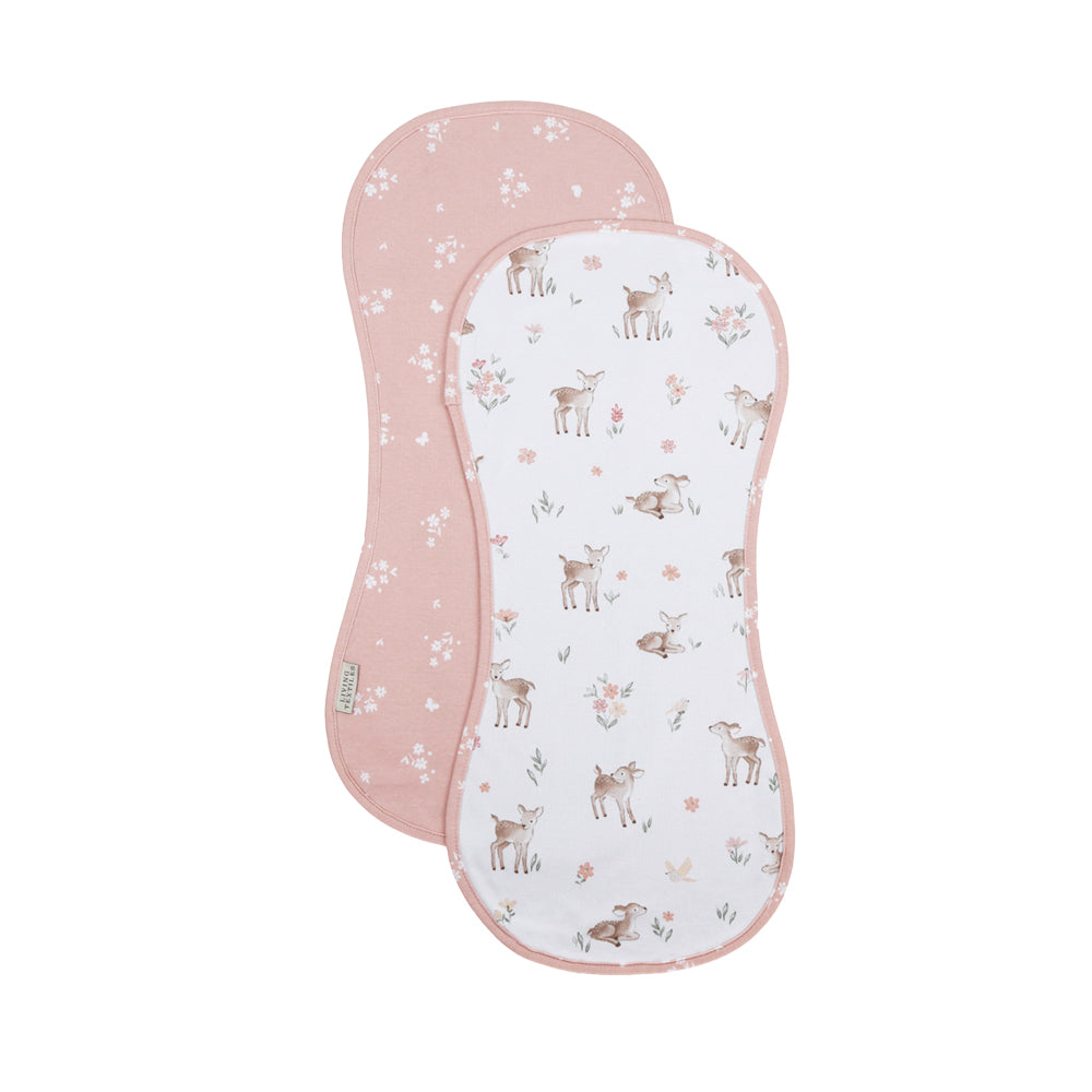 2 Pack Organic Burp Cloths - Fawn Fables