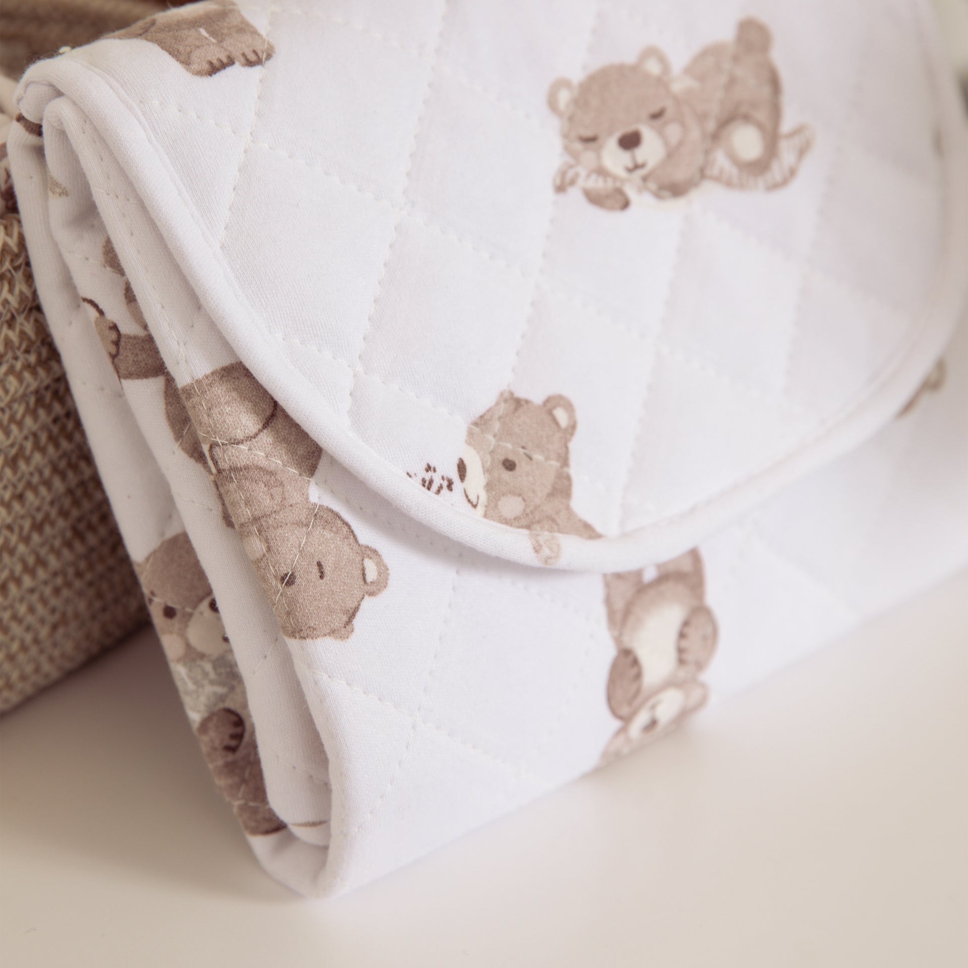 Foldable Waterproof Travel Change Mat - Cuddly Bear