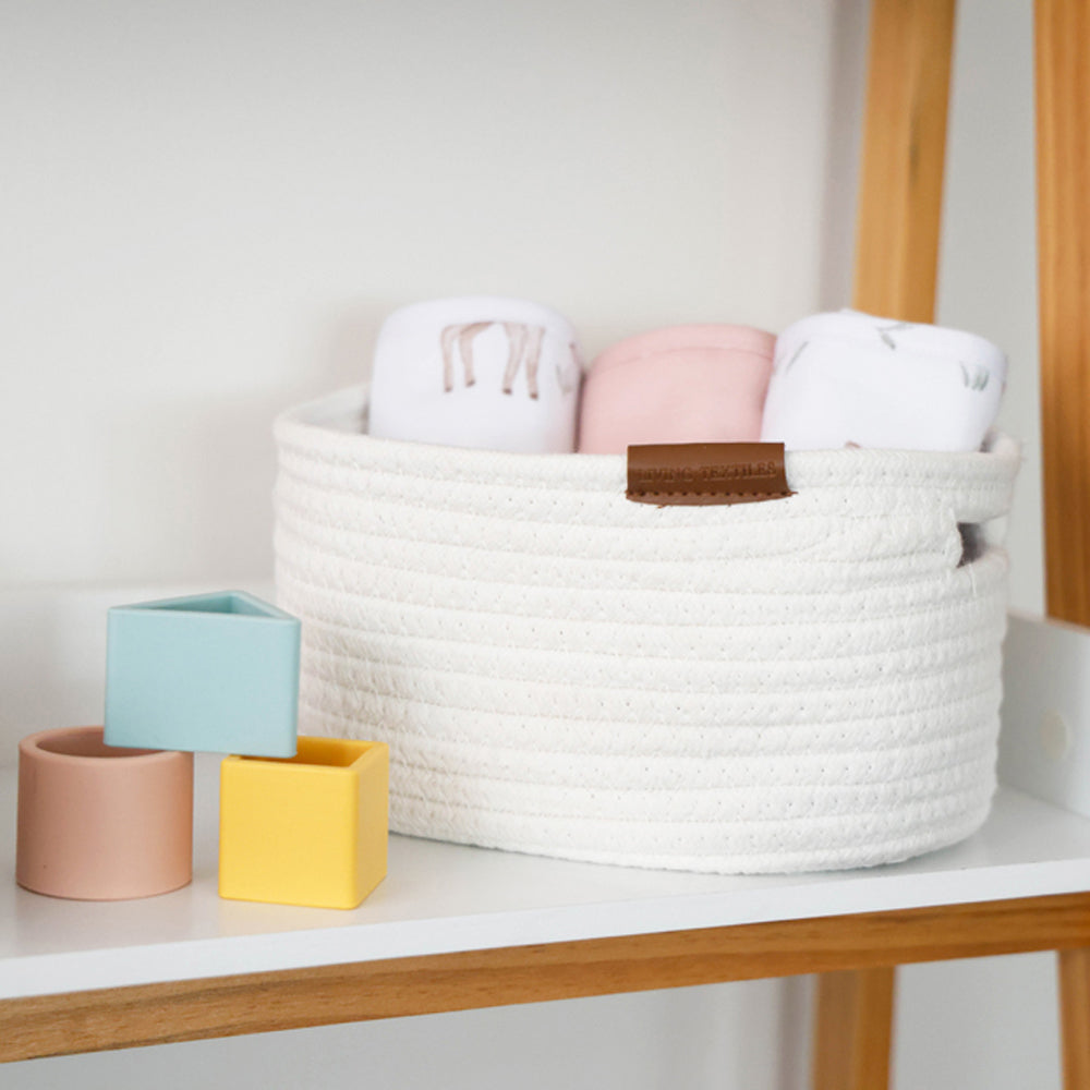 3 Pc Cotton Rope Storage Set- Cream