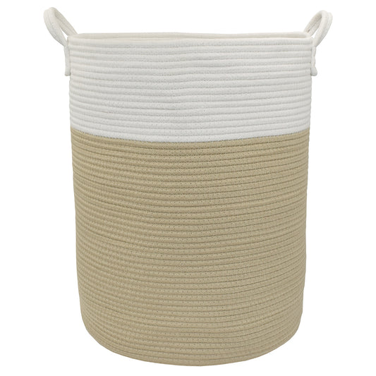 100% Cotton Rope Hamper - Natural/White