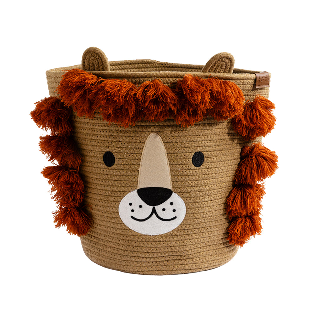Cotton Rope Animal Hamper - Lion