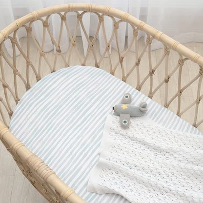 2pk Bassinet Fitted Sheets - Up Up & Away