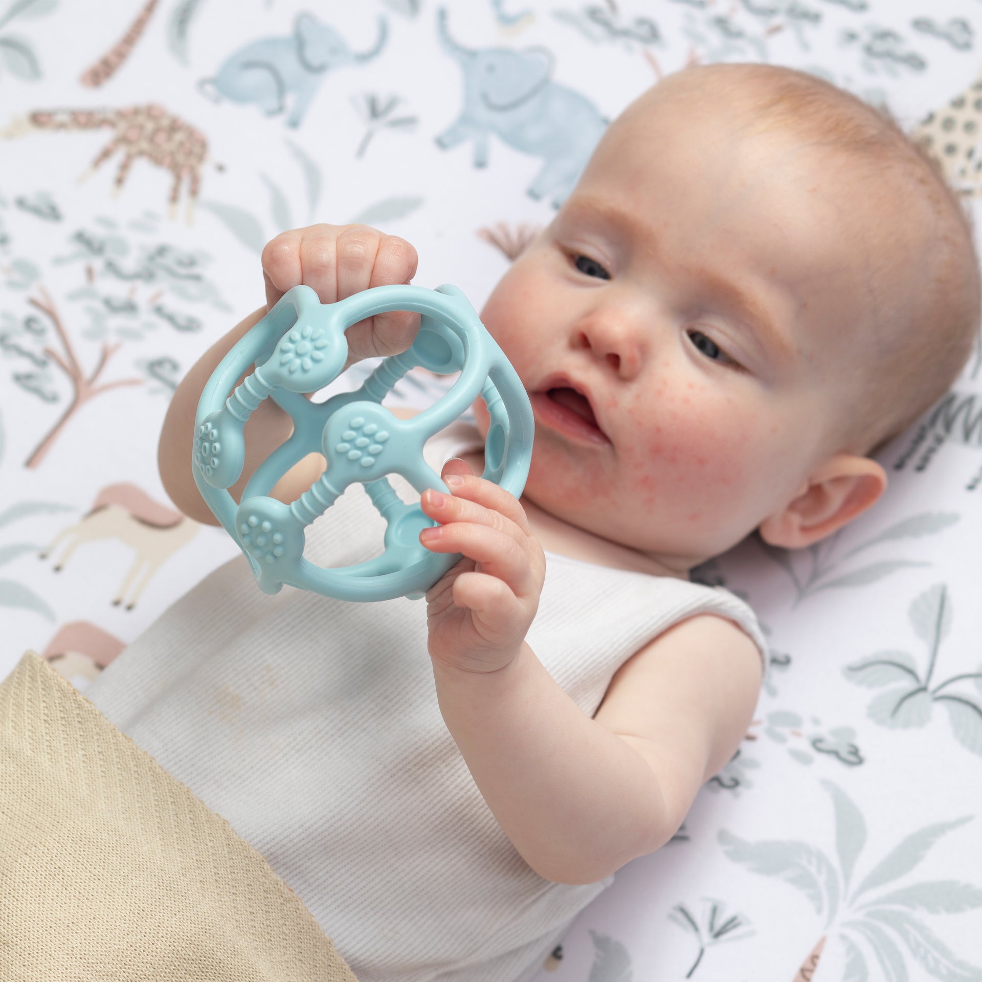 1 Pack Organic Jersey Bassinet Fitted Sheet - Wild Safari