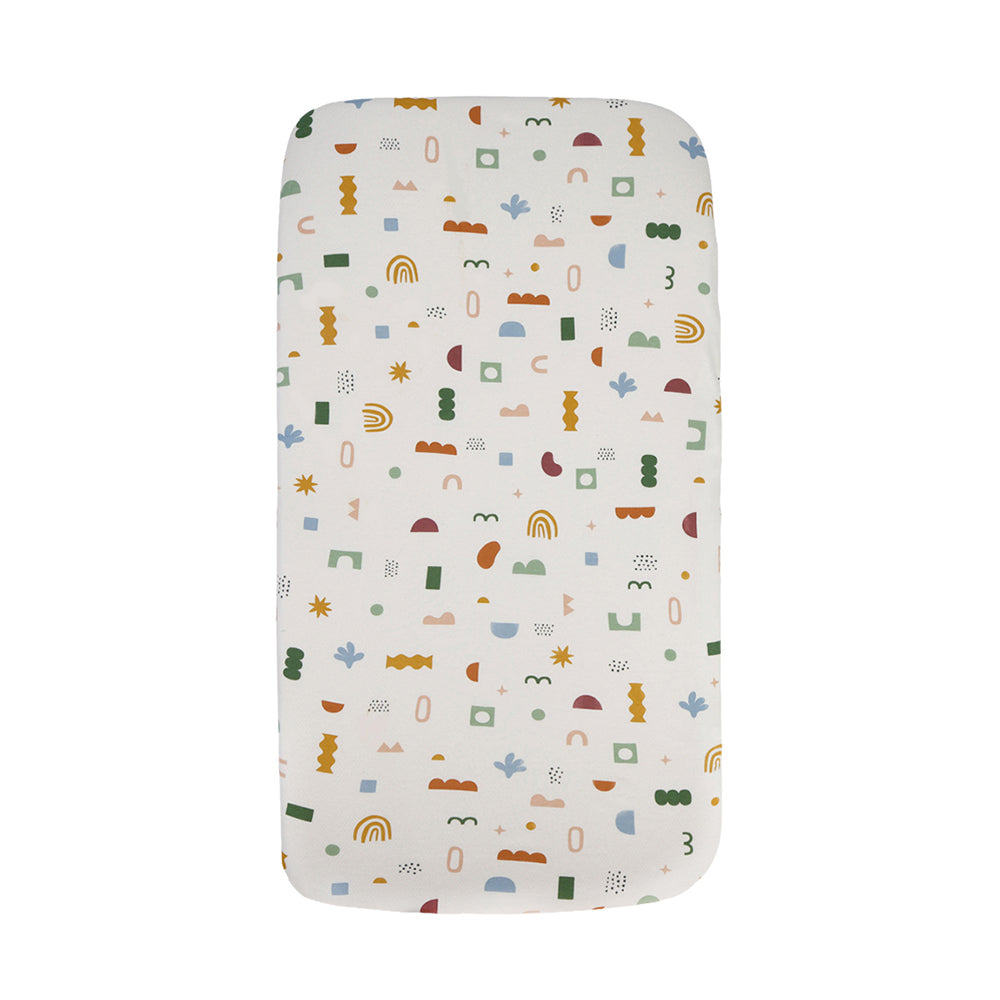 Organic Jersey Bedside Sleeper Fitted Sheet - Geo Mod 1 Pack