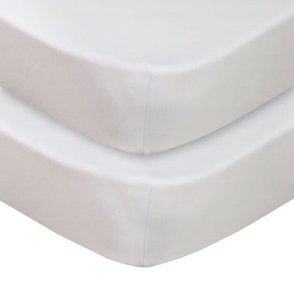 2-pack Jersey Cot Fitted Sheet - White