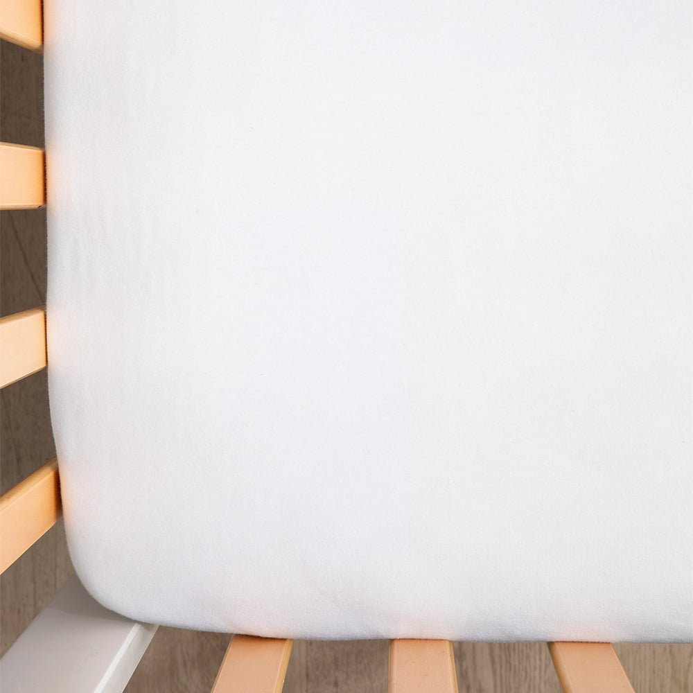2-pack Jersey Cot Fitted Sheet - White