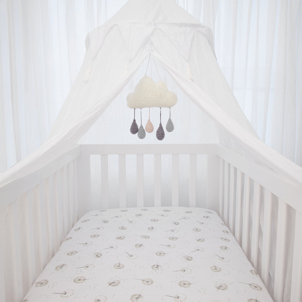 Organic Muslin 2pk Cot Fitted Sheet - Dandelion