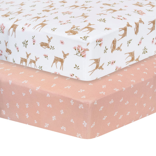 2pk Jersey Cot Fitted Sheet - Sophia's Garden