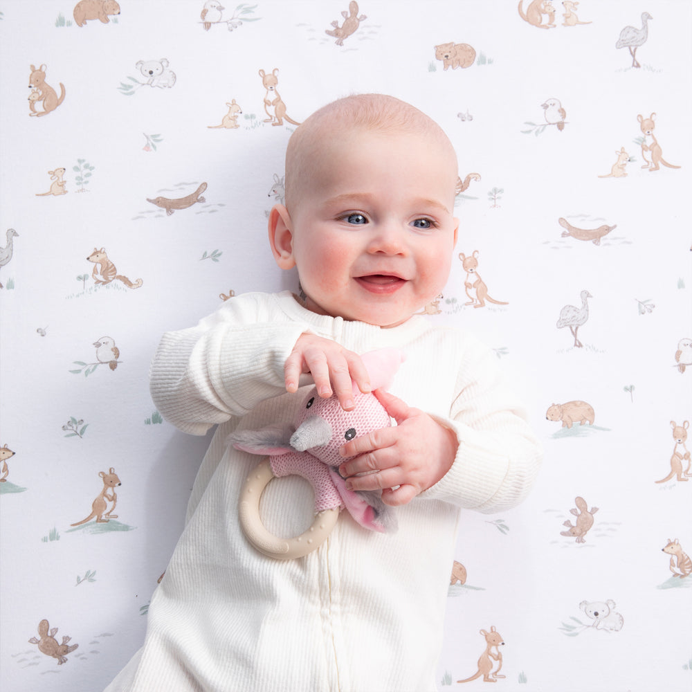 2 Pack Organic Cot Fitted Sheet - Australiana