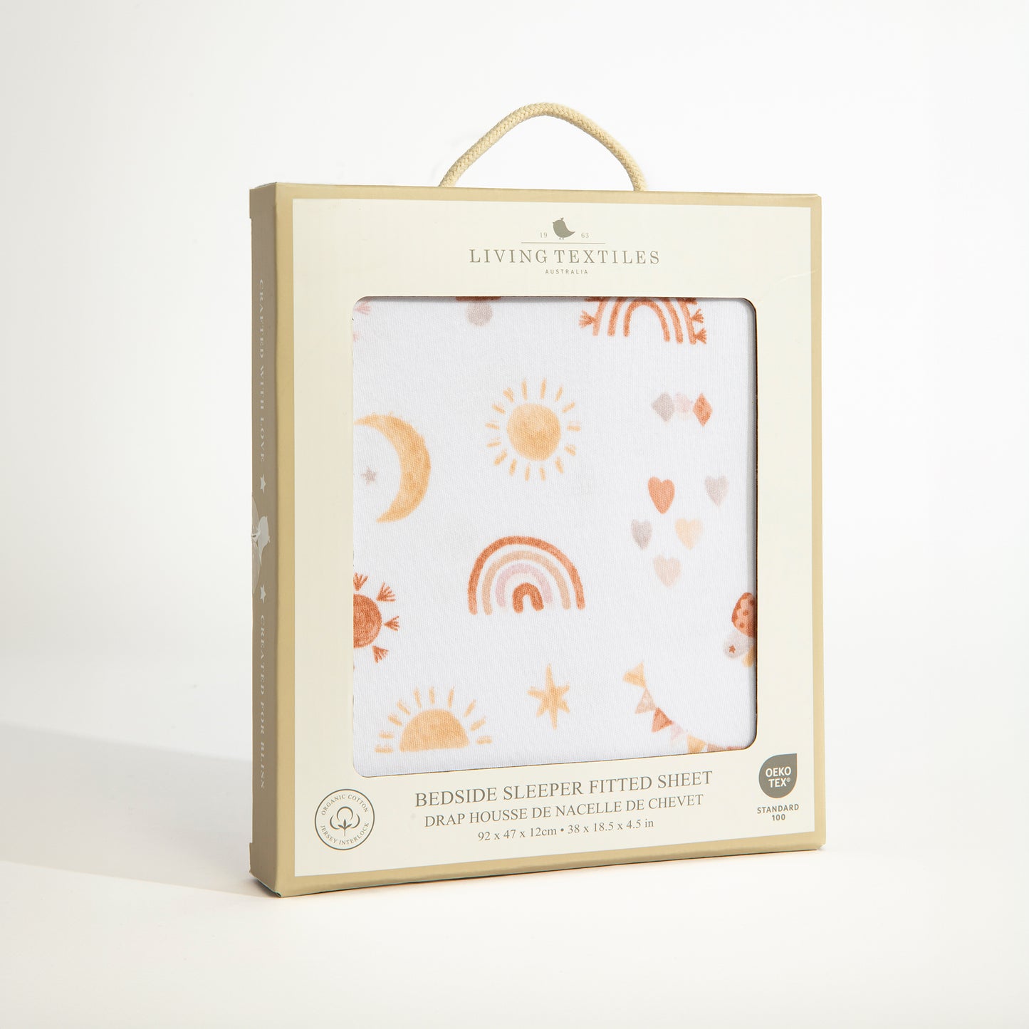 1 Pack Organic Jersey Bedside Sleeper Fitted Sheet - Bohemian Bliss