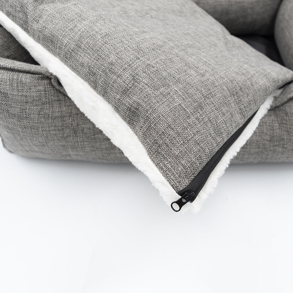 Louie Living Rectangle Lounger (Grey) - Small