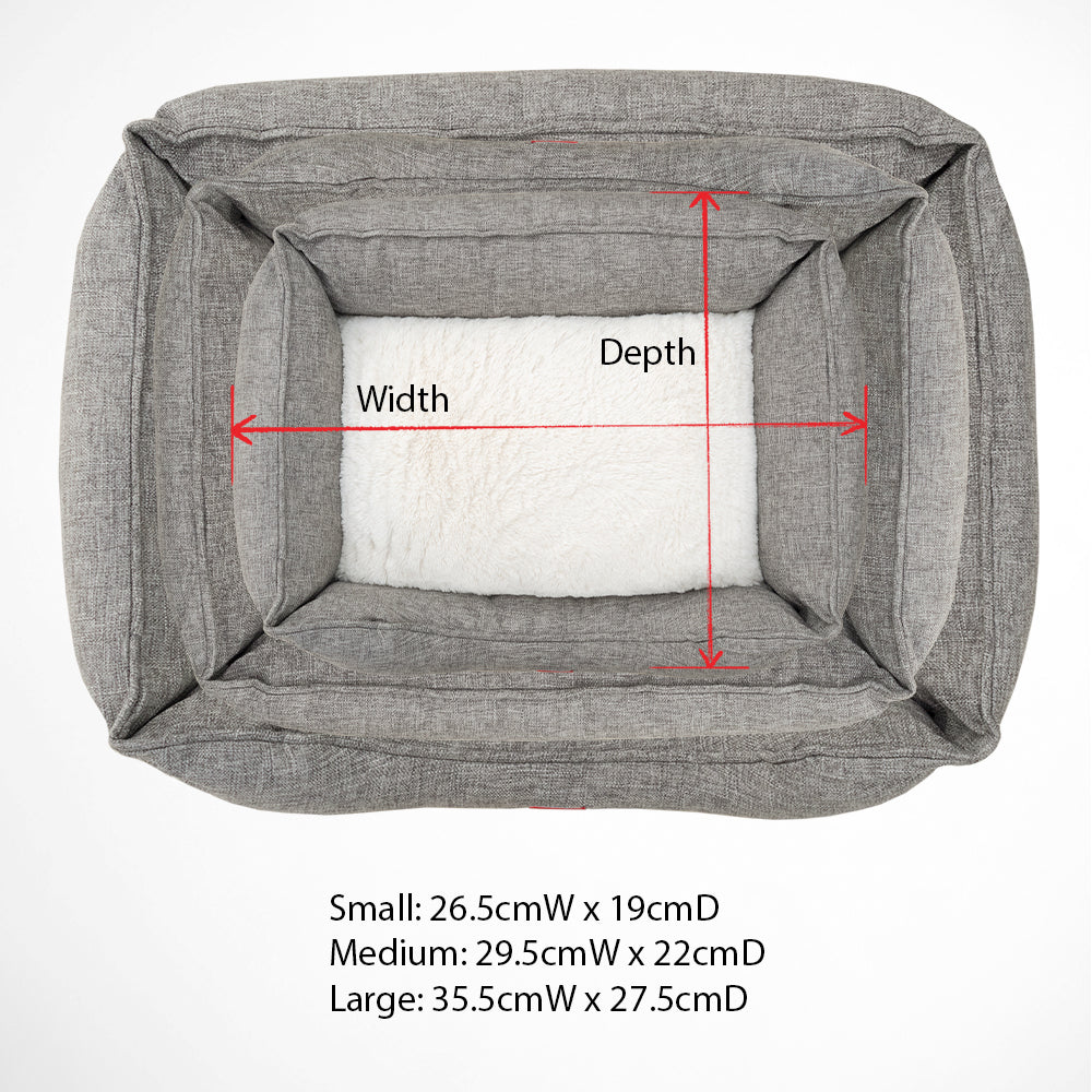 Louie Living Rectangle Lounger (Grey) - Small